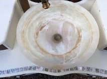 SOLD! Antique 1900 Bathroom Vanity, Mirror, Tiger Oak Wood, Antique White, Dream Mother of Pearl Mosaic-Sale!!