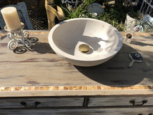 SOLD Bathroom Vanity, Cottage Chic, Farmhouse, Old White with Coco, Bronze Mother of Pearl