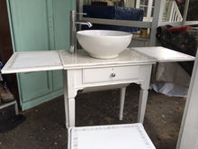 SOLD! Antique Bathroom Vanity, White, Cottage - Farmhouse, White Mother of Pearl inlay